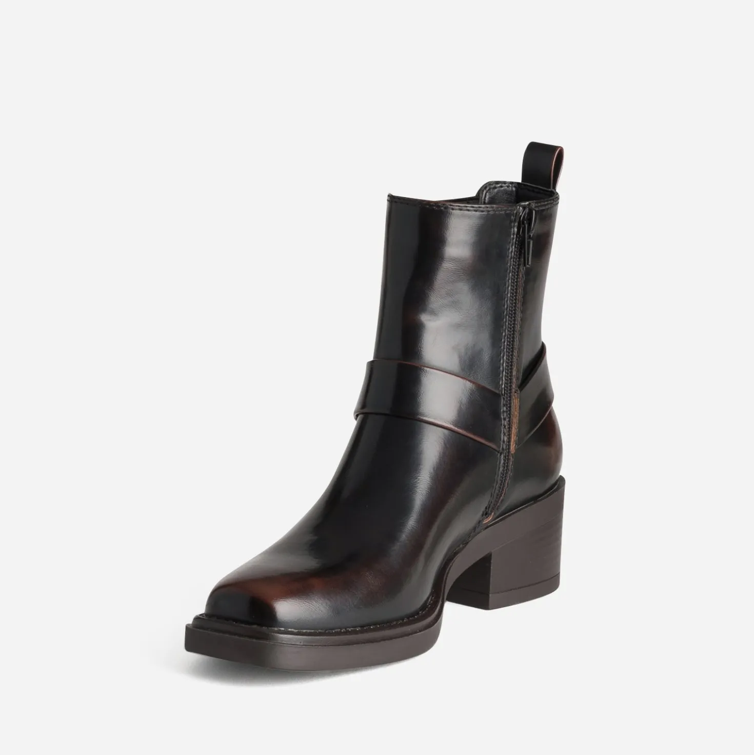 Boots TEXTO bordeaux esprit motard