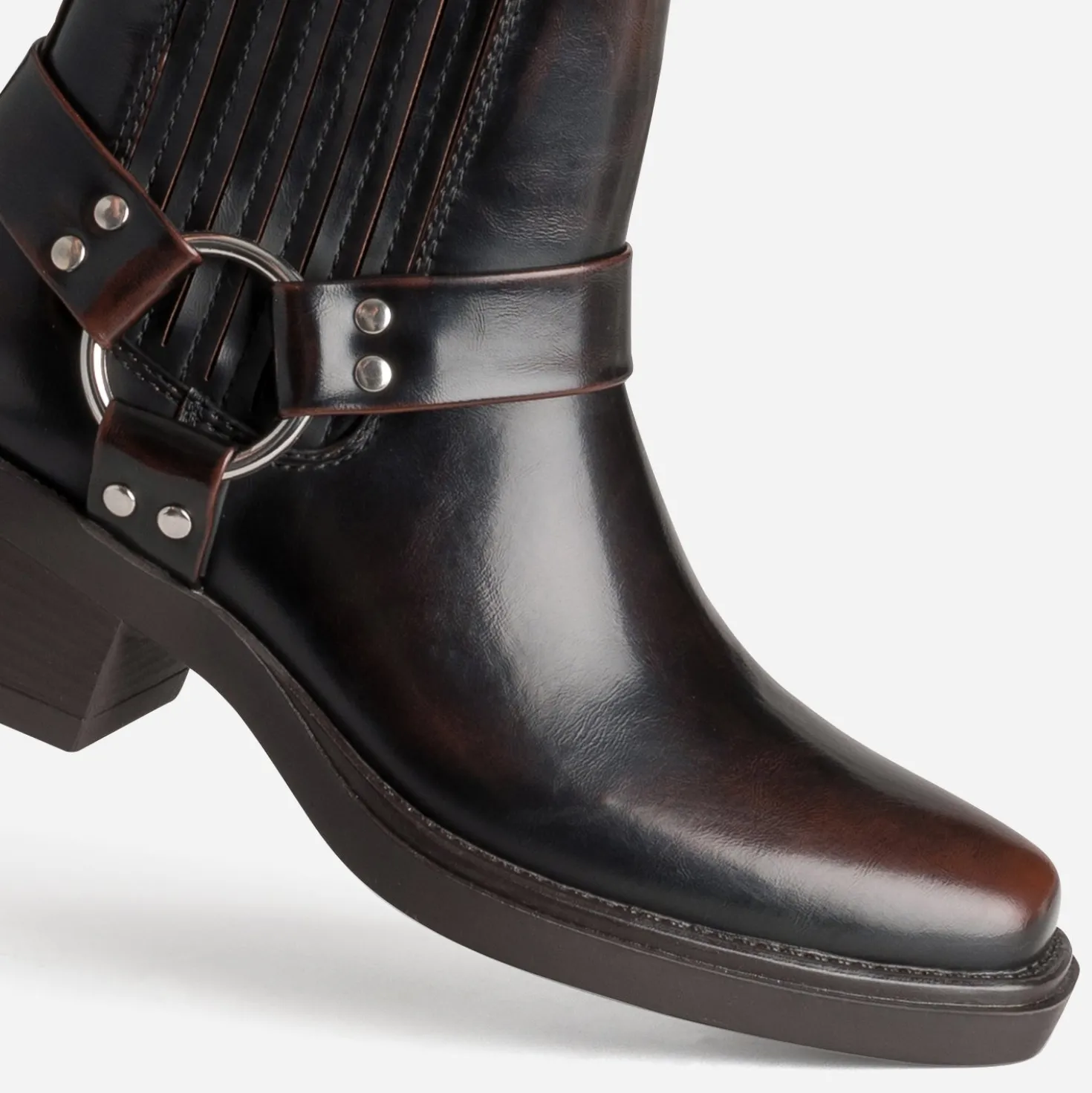 Boots TEXTO bordeaux esprit motard