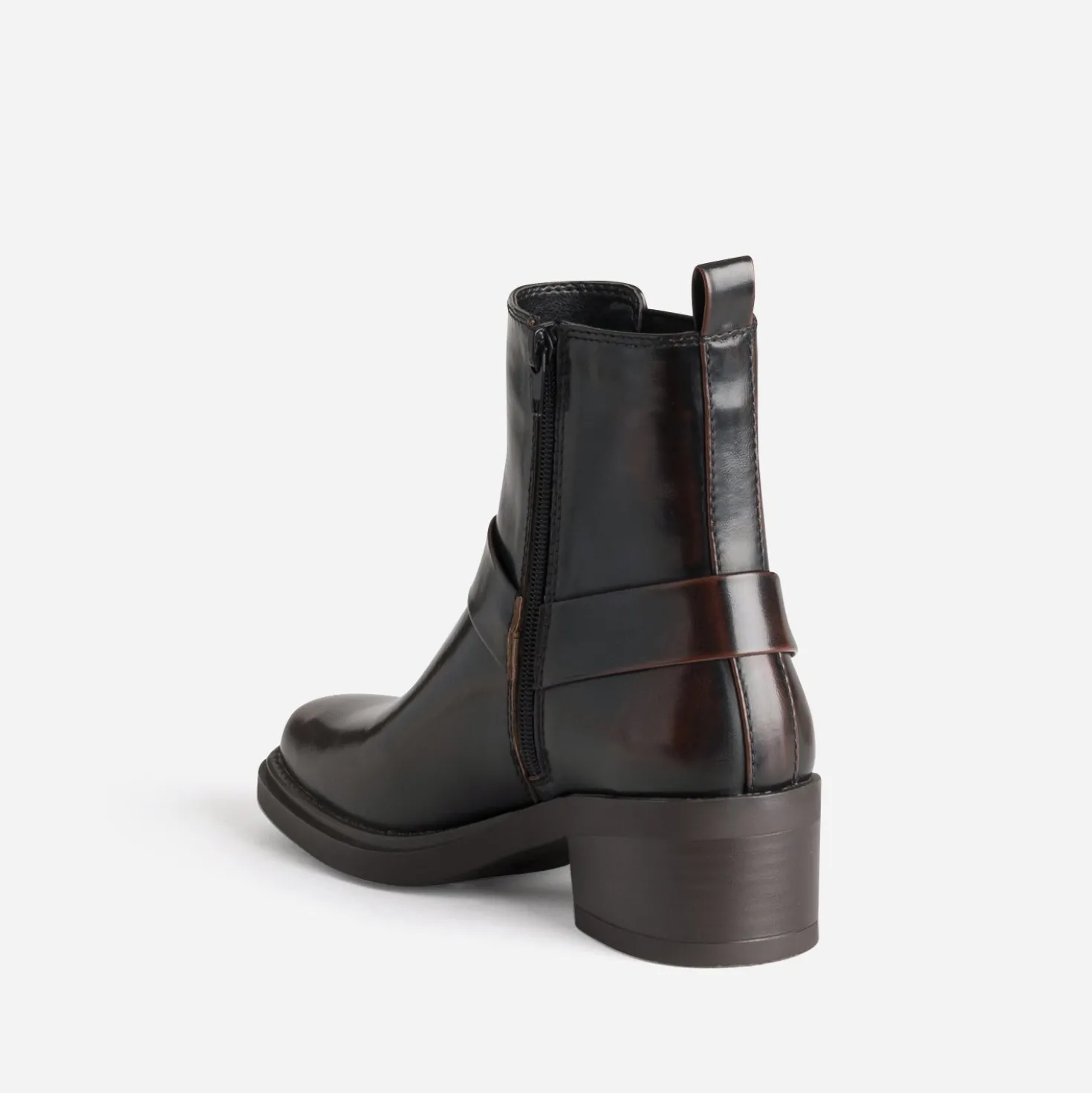 Boots TEXTO bordeaux esprit motard