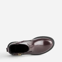 Boots TEXTO bordeaux glacé esprit motard