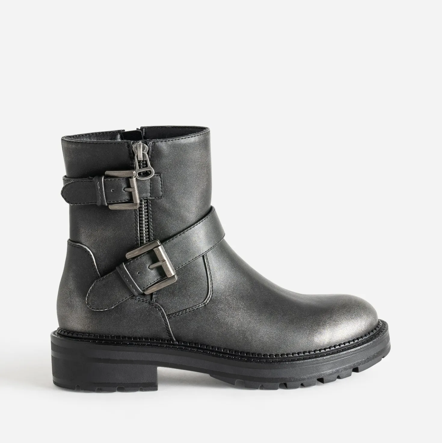 Boots TEXTO gris esprit motard