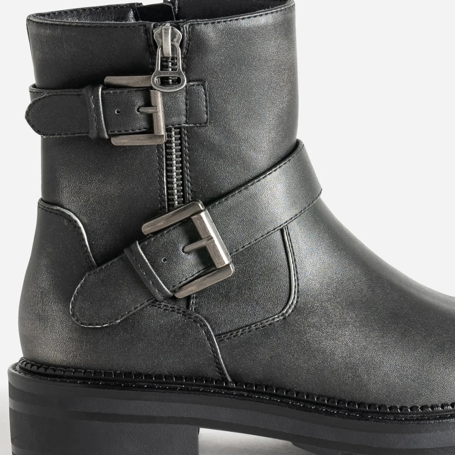 Boots TEXTO gris esprit motard