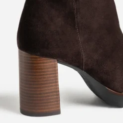 Boots TEXTO marron foncé à plateforme crantée