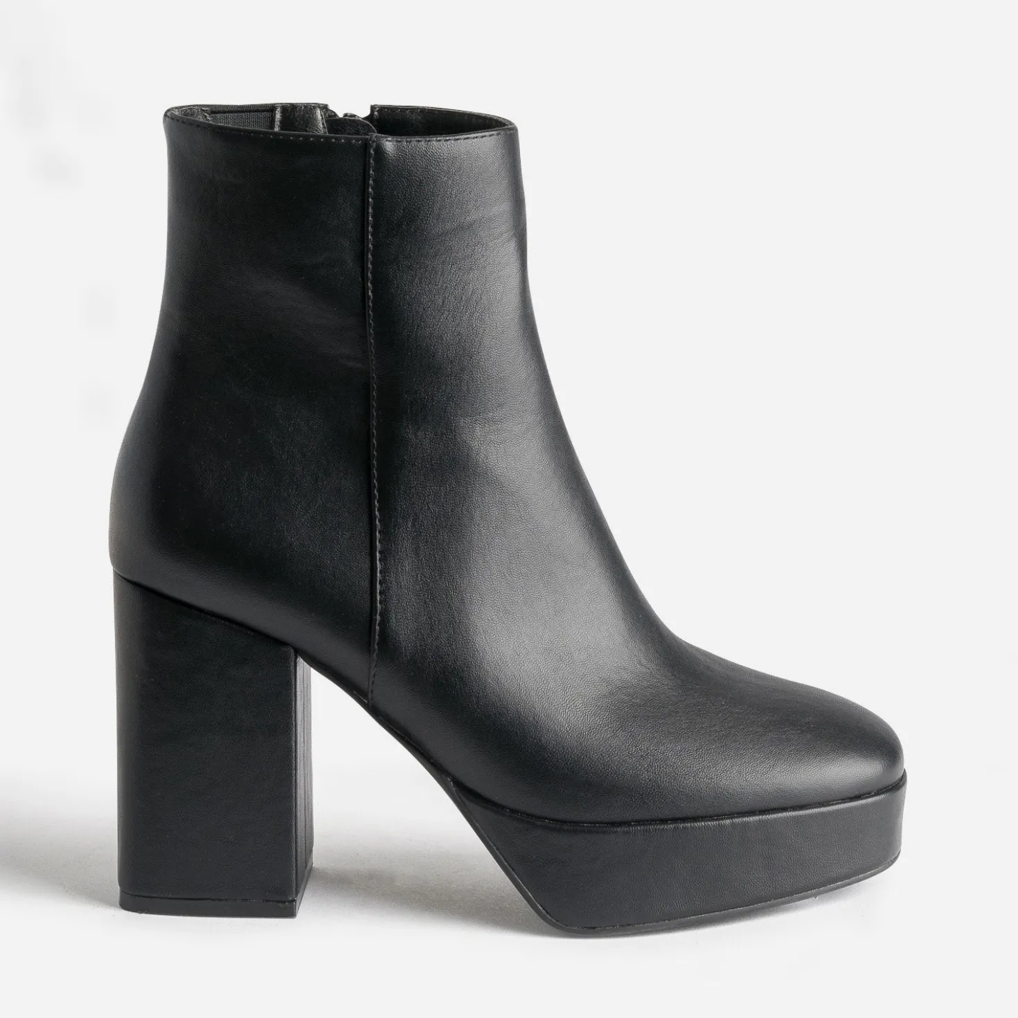 Boots TEXTO noir éco-conçu à talon carré