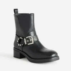 Boots TEXTO noir esprit motard