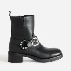 Boots TEXTO noir esprit motard
