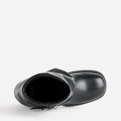 Boots TEXTO noir guêtre esprit motard