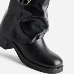 Boots TEXTO noir guêtre esprit motard