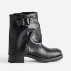 Boots TEXTO noir guêtre esprit motard