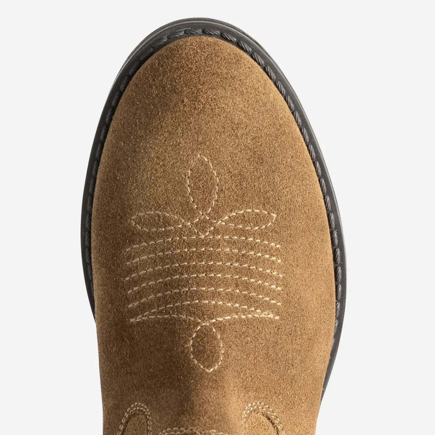 Boots western BUGGY camel cuir velours