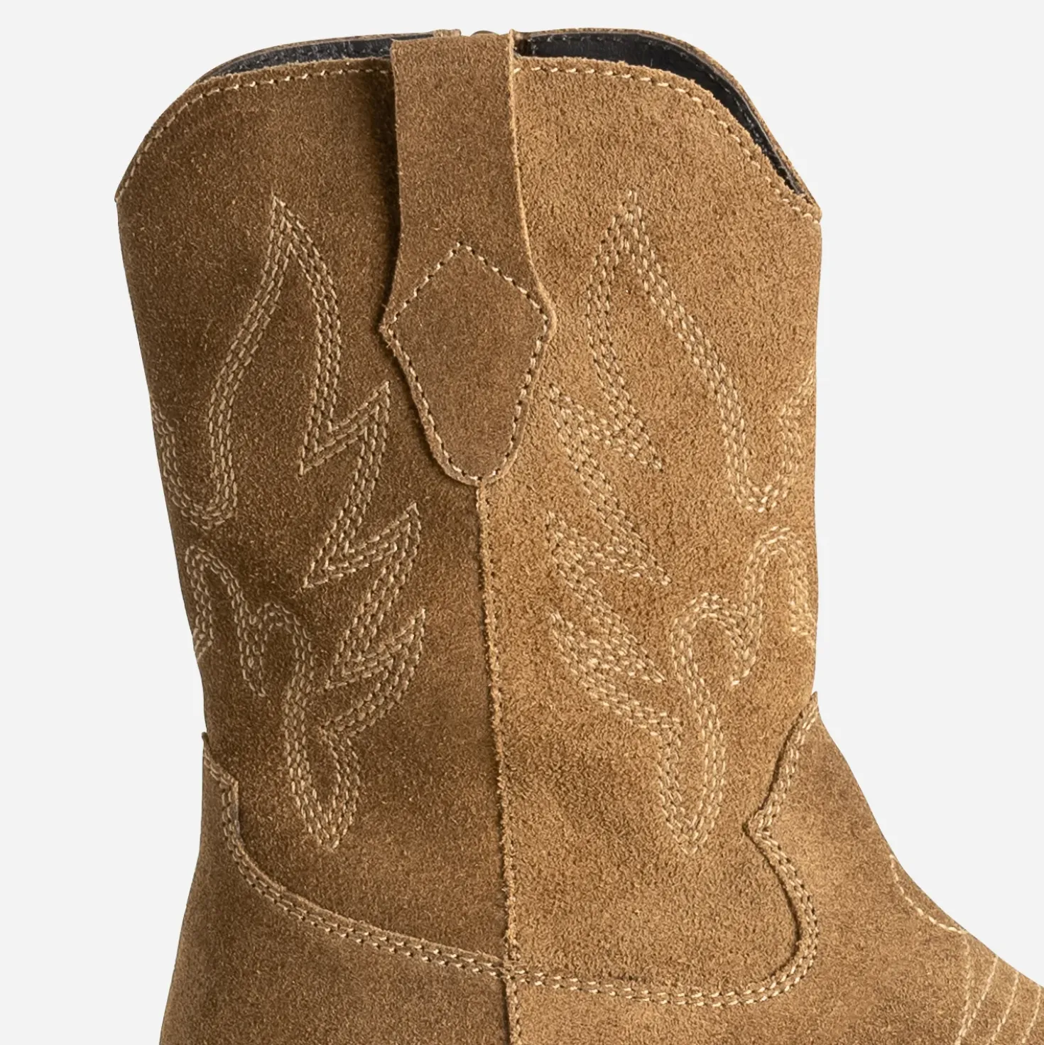 Boots western BUGGY camel cuir velours