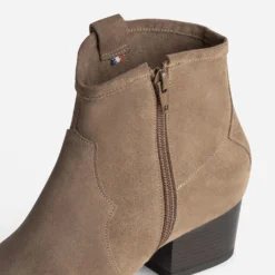 Boots Western ERAM FLEX beige cuir velours