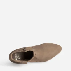 Boots Western ERAM FLEX beige cuir velours
