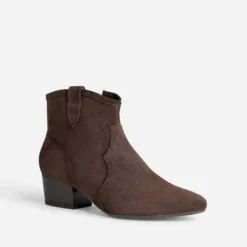 Boots Western ERAM FLEX marron cuir velours