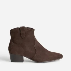 Boots Western ERAM FLEX marron cuir velours
