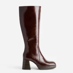 Botte bordeaux à plateforme
