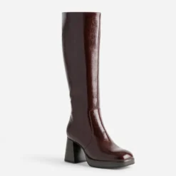 Botte bordeaux à plateforme