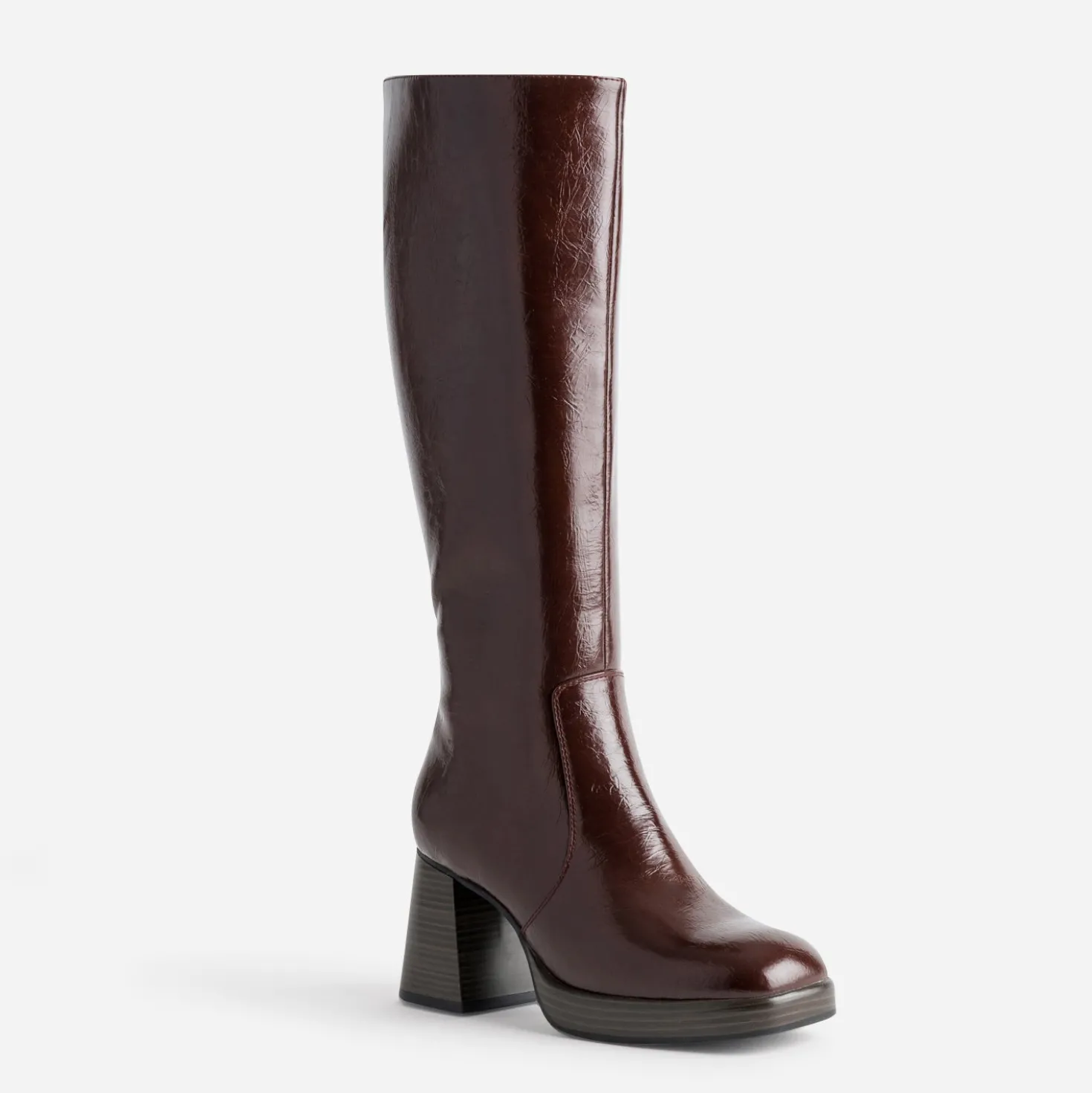 Botte bordeaux à plateforme