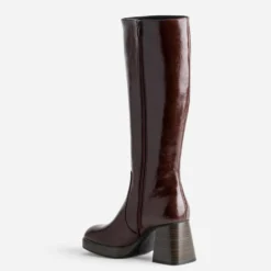 Botte bordeaux à plateforme