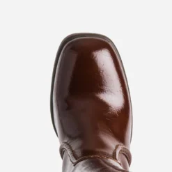 Botte bordeaux à talon