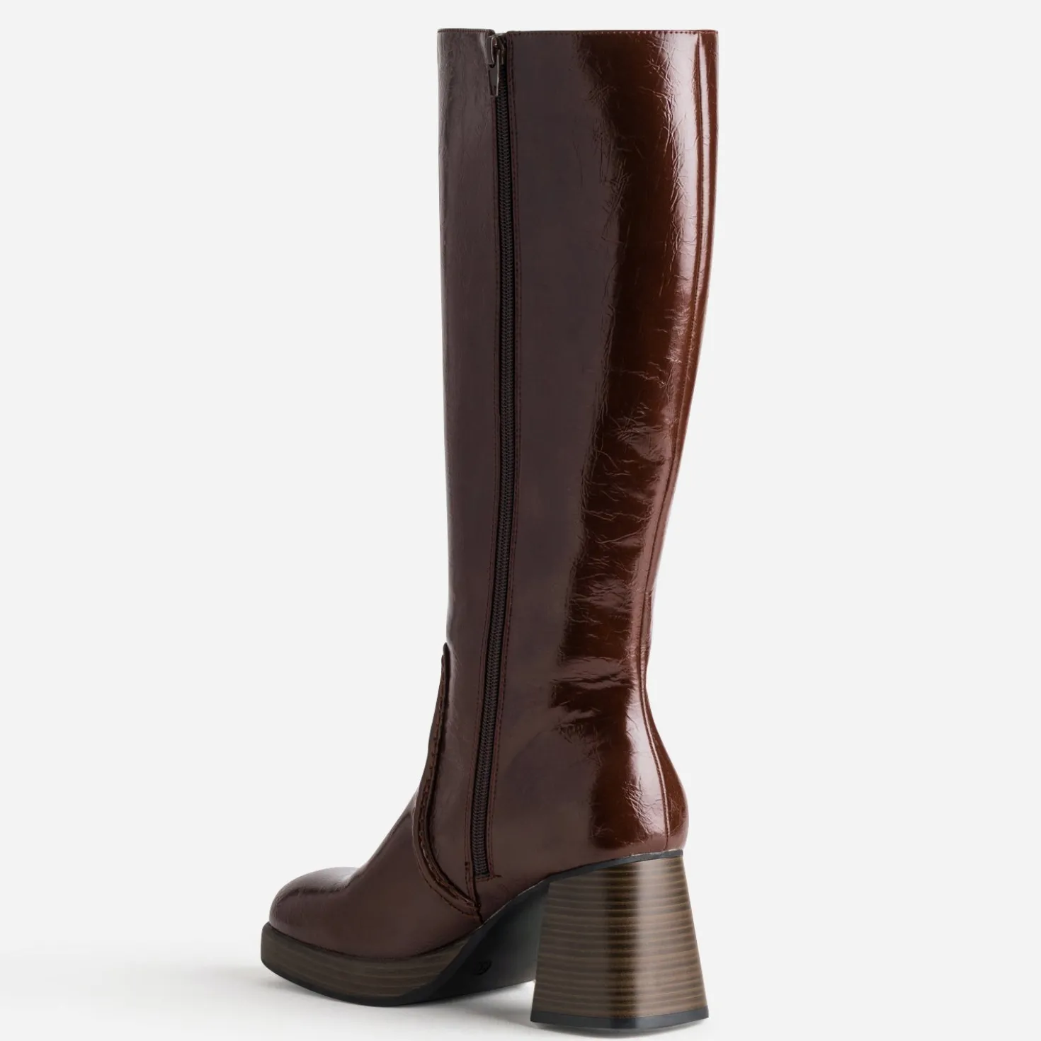 Botte bordeaux à talon