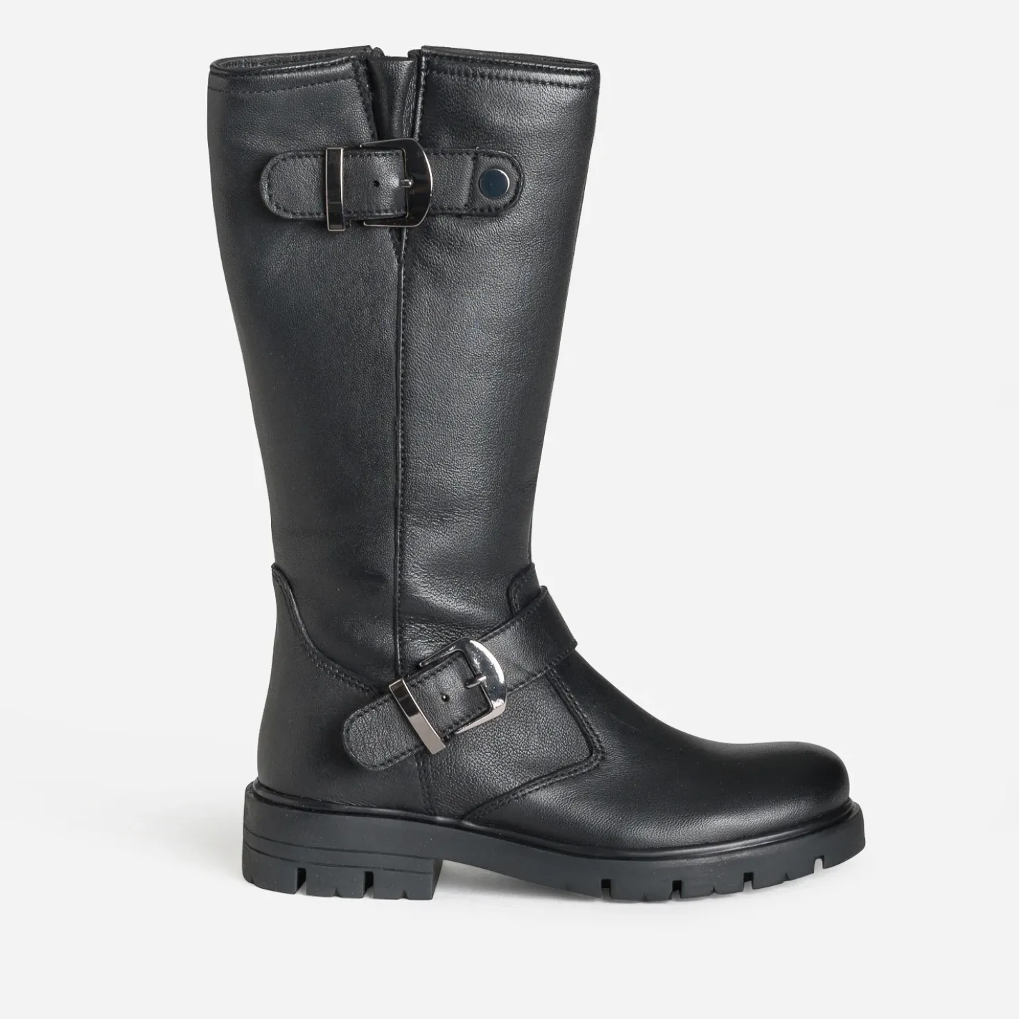 Botte BUGGY noir cuir esprit motard