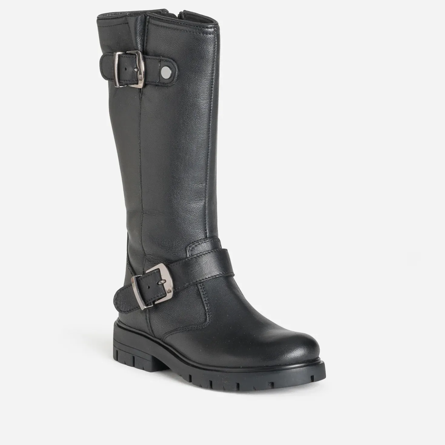 Botte BUGGY noir cuir esprit motard