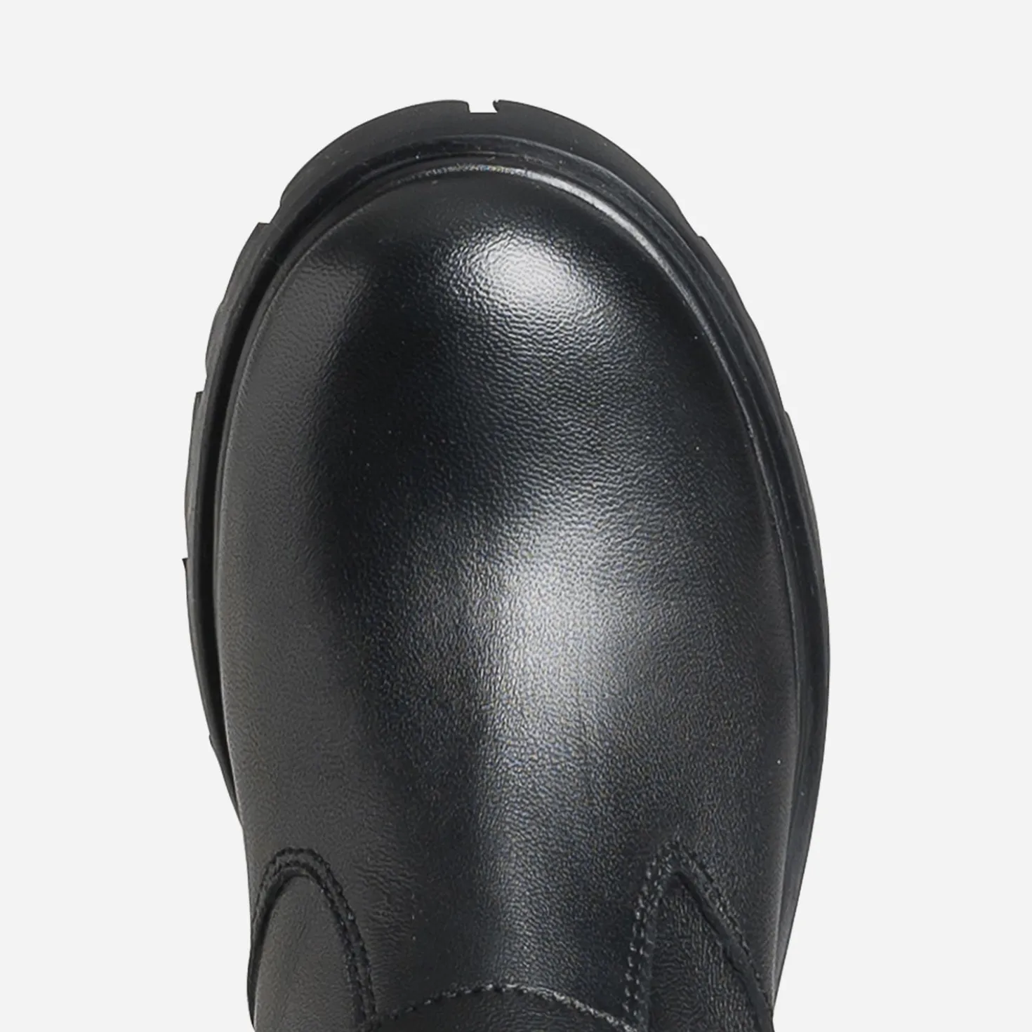 Botte BUGGY noir cuir esprit motard