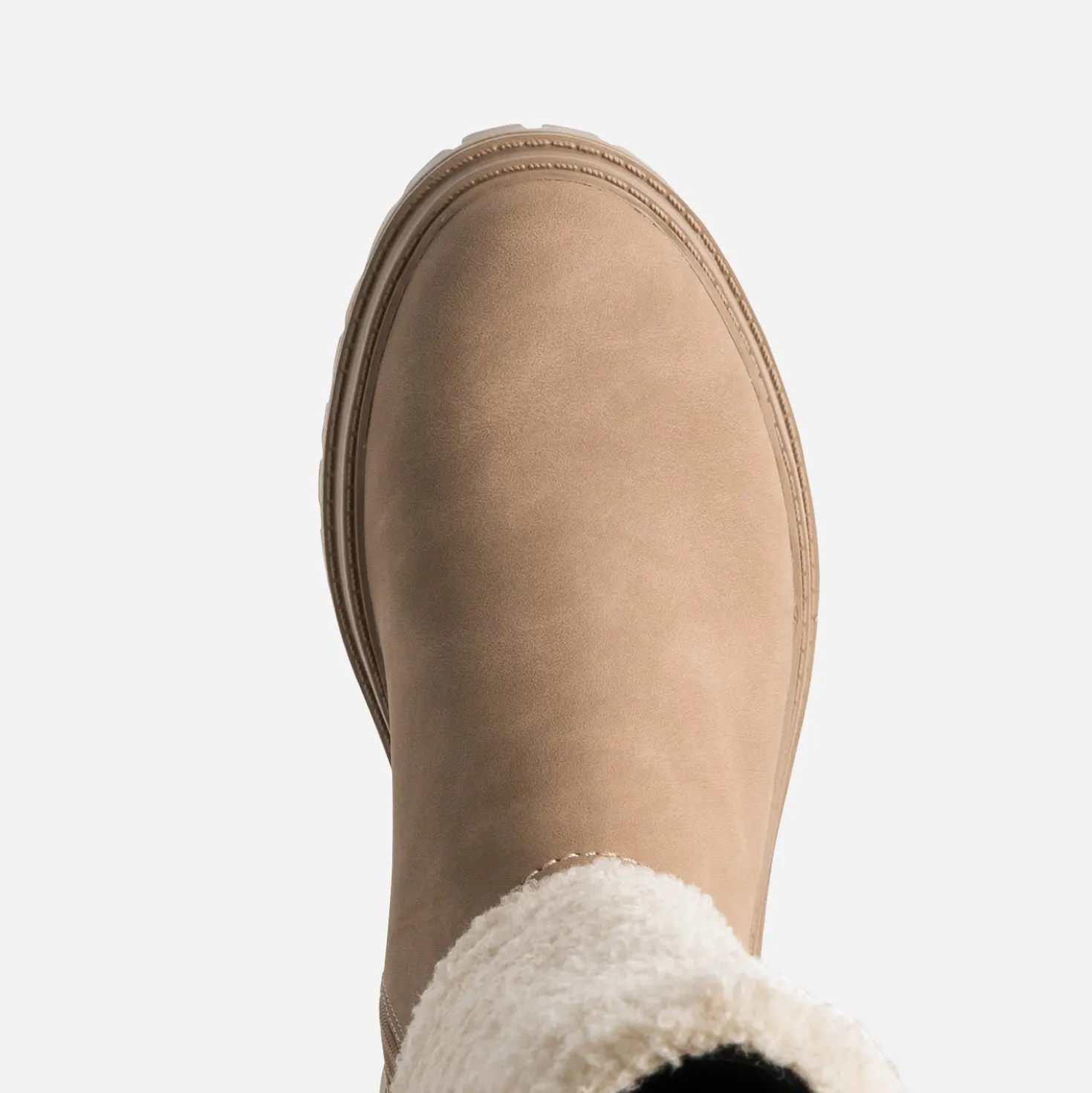 Botte camel bi-matière semelle crantée