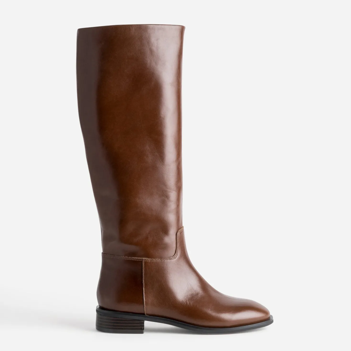 Botte cavalière camel cuir