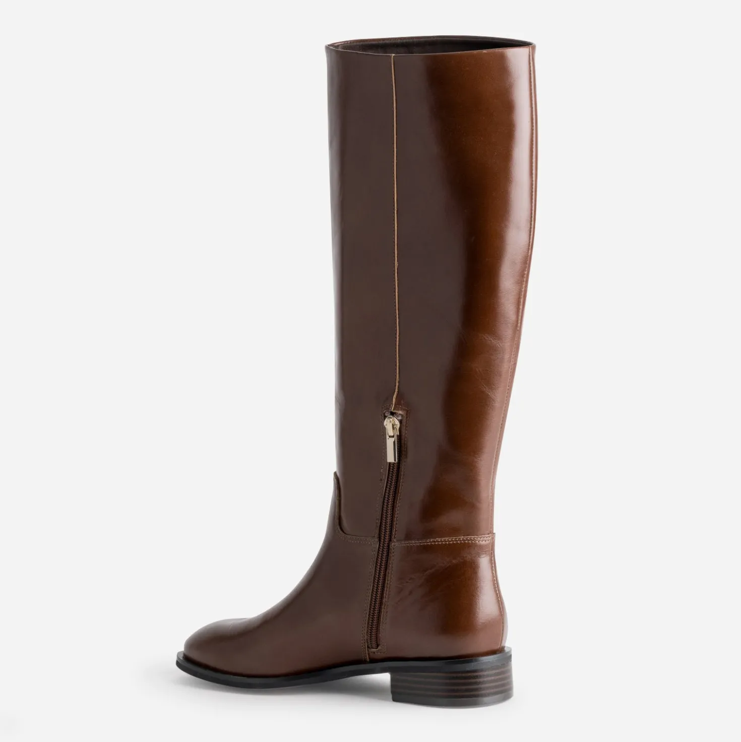 Botte cavalière camel cuir