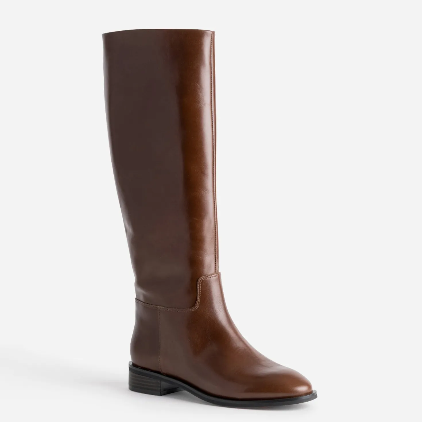 Botte cavalière camel cuir