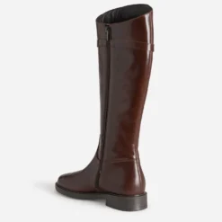Botte cavalière marron cuir