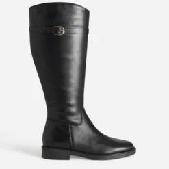 Botte cavalière noire cuir
