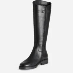 Botte cavalière noire cuir