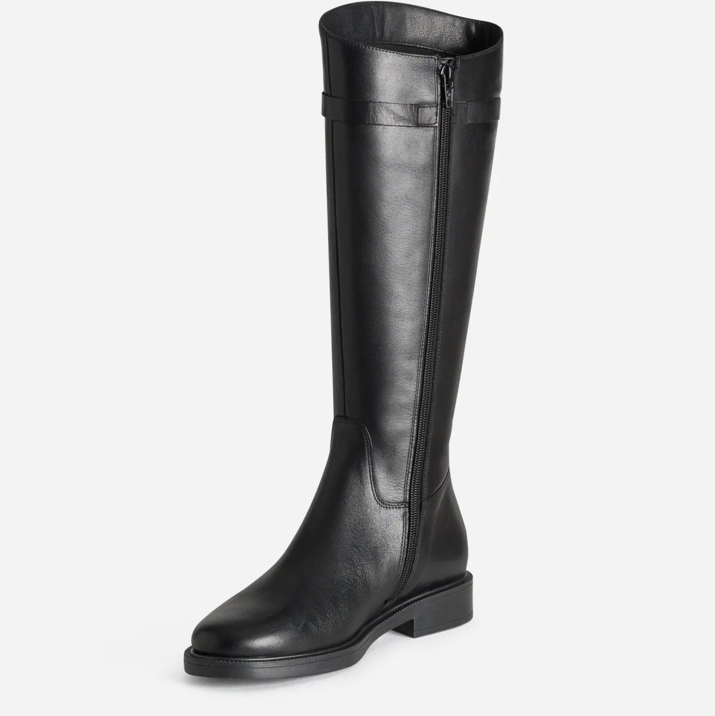 Botte cavalière noire cuir