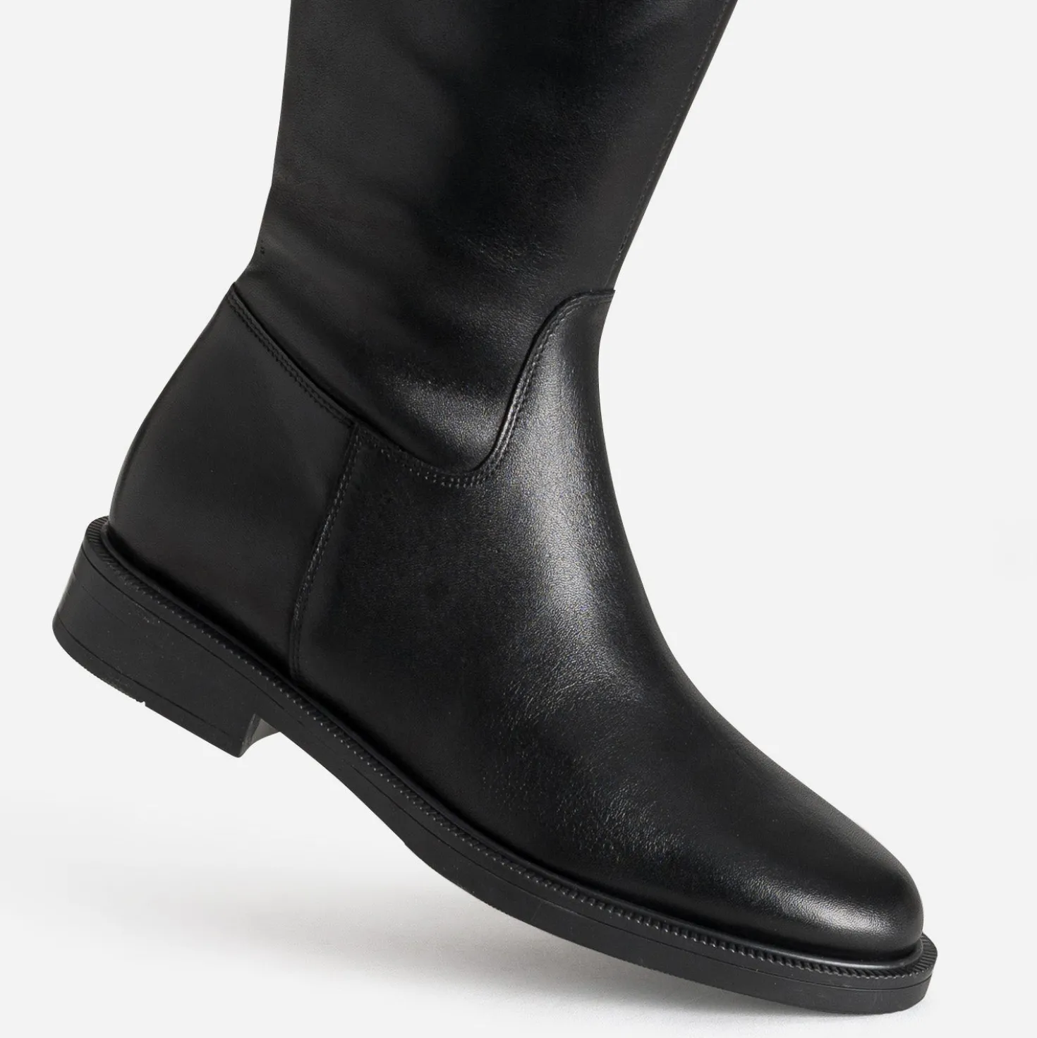 Botte cavalière noire cuir