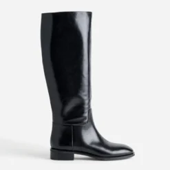Botte cavalière noire cuir