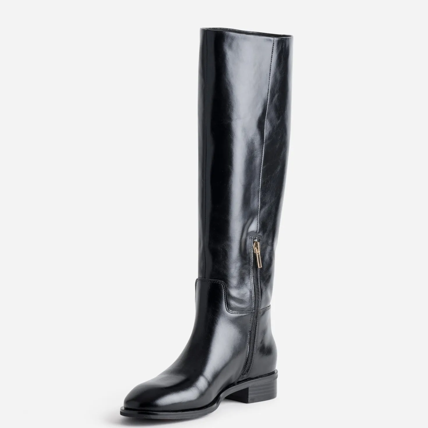 Botte cavalière noire cuir