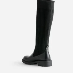 Botte-chaussette TEXTO noire bi matière