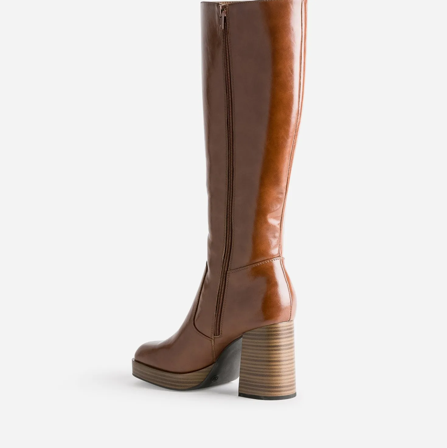 Botte cognac éco-conçue à plateforme