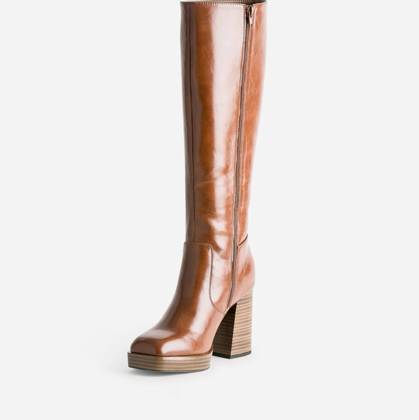 Botte cognac éco-conçue à plateforme