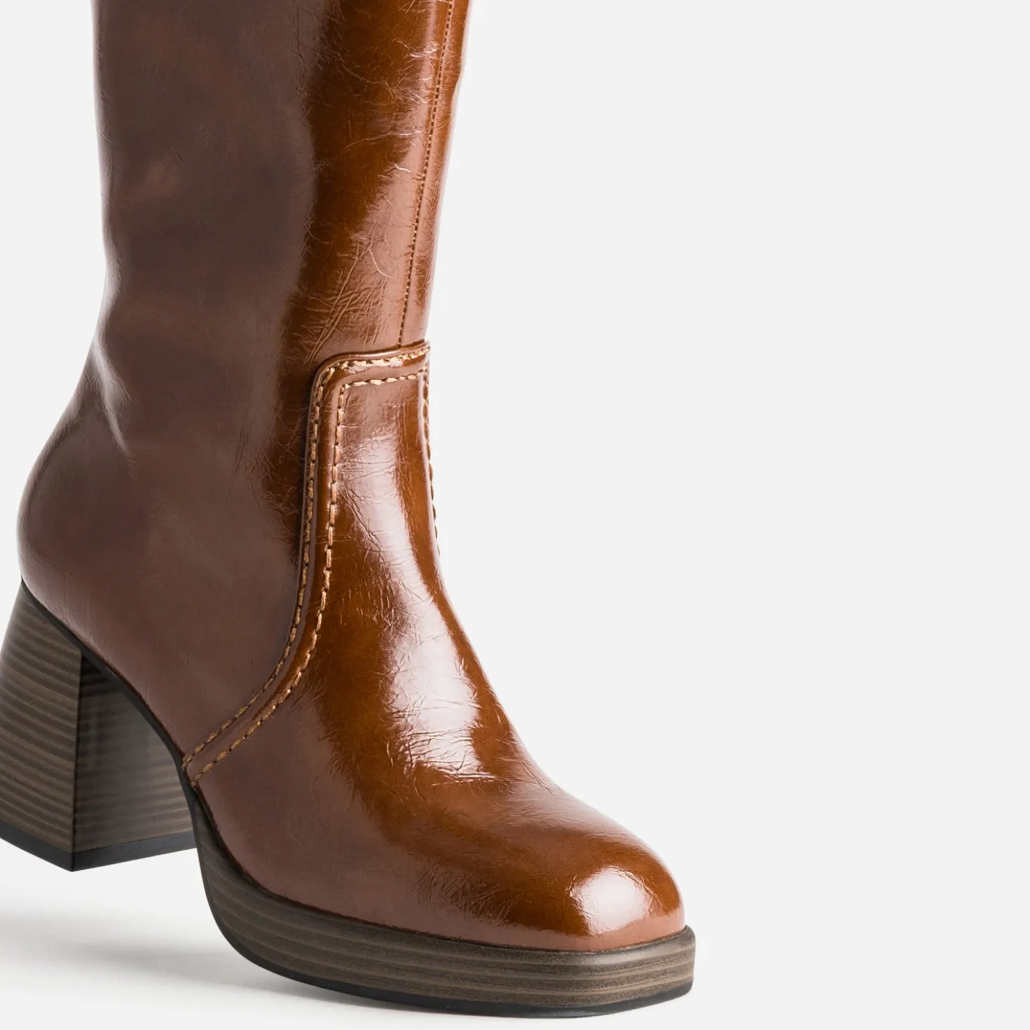 Botte cognac à talon