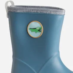 Botte de pluie BE ONLY bleu patch crocodile