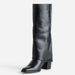 Botte fourreau noire cuir