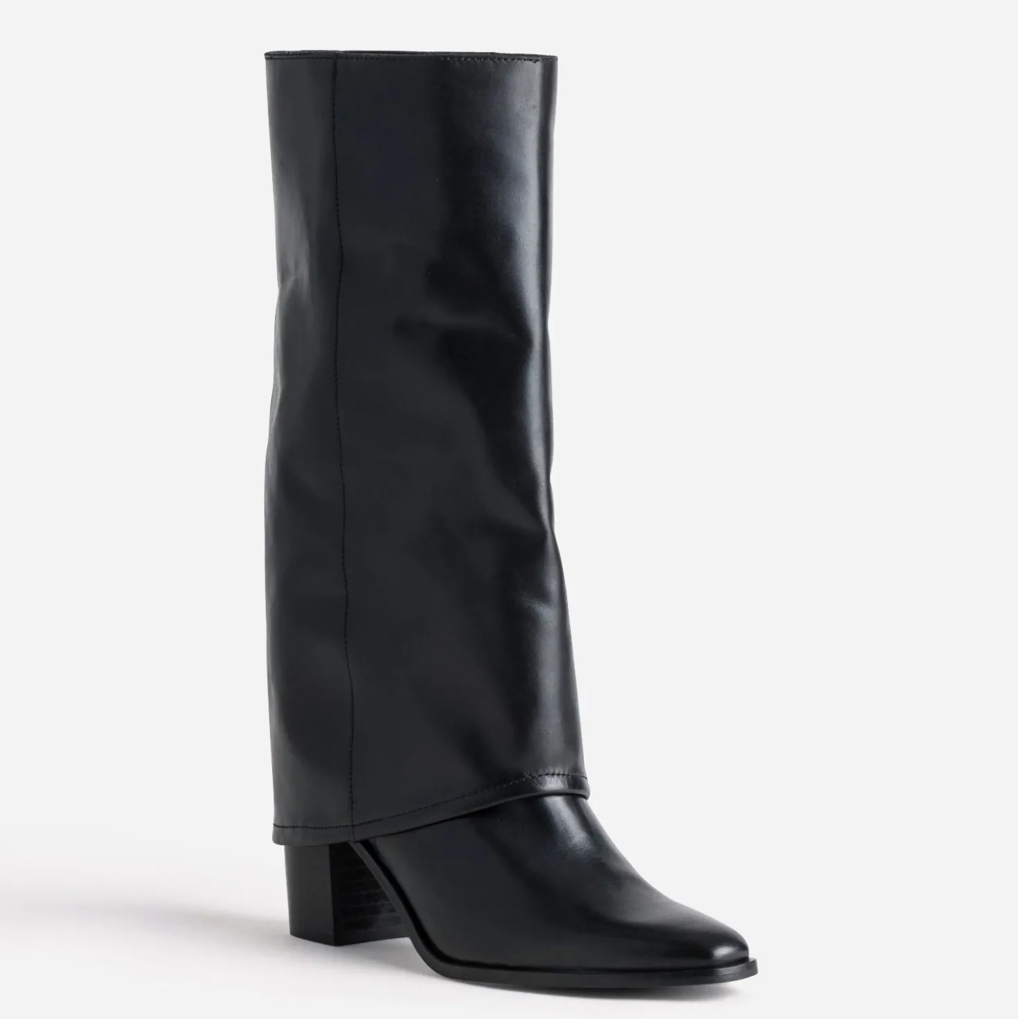 Botte fourreau noire cuir