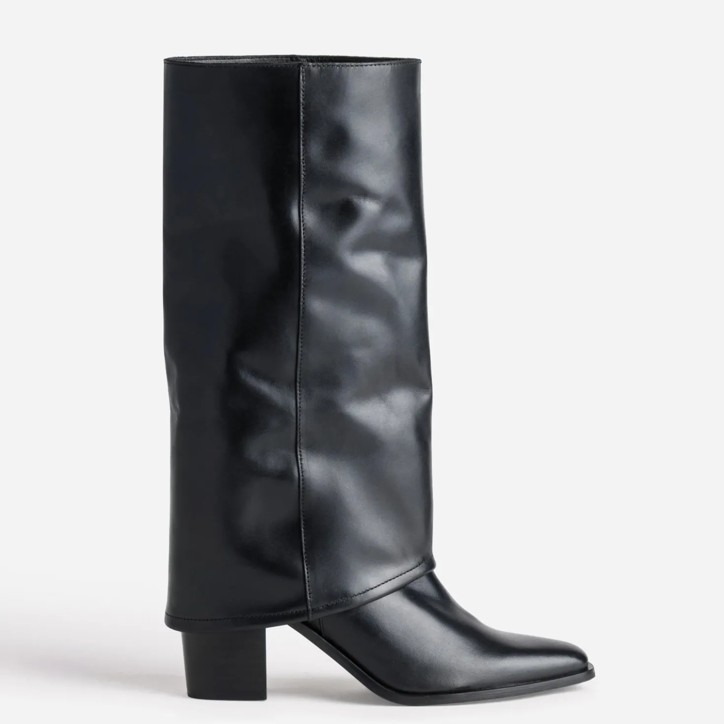 Botte fourreau noire cuir