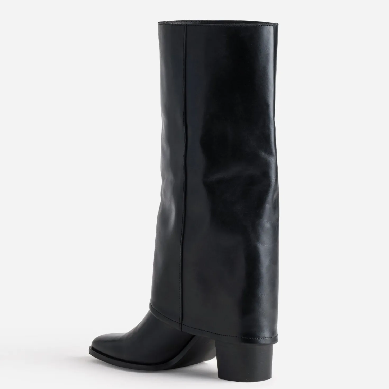 Botte fourreau noire cuir