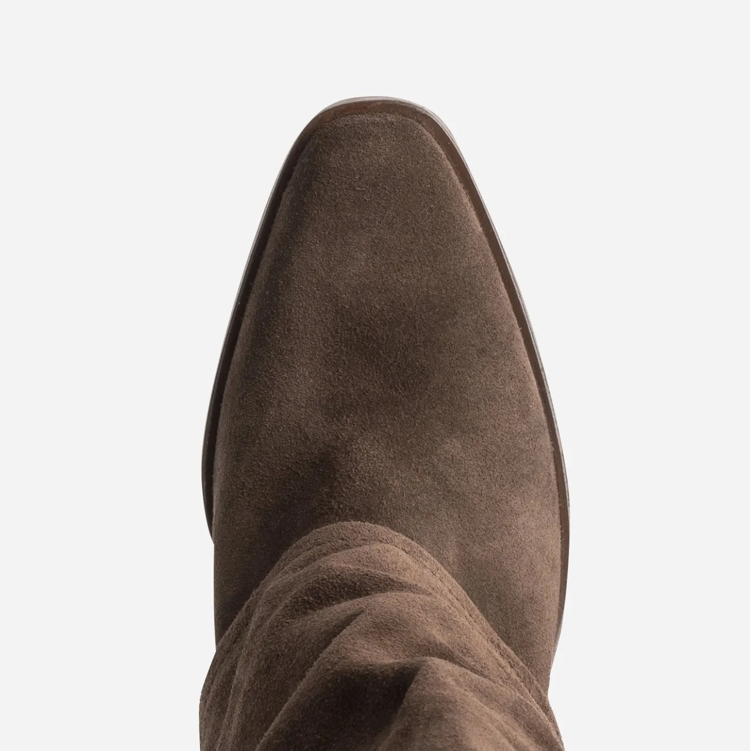 Botte fourreau TEXTO marron cuir velours