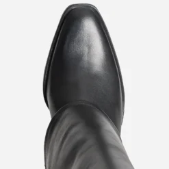 Botte fourreau TEXTO noire cuir à talon